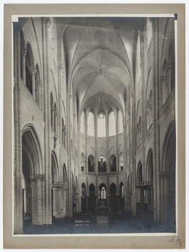 Vorschaubild Mantes: Kathedale, Blick zum Chor. Foto von Séraphin-Médéric Mieusement, 1885